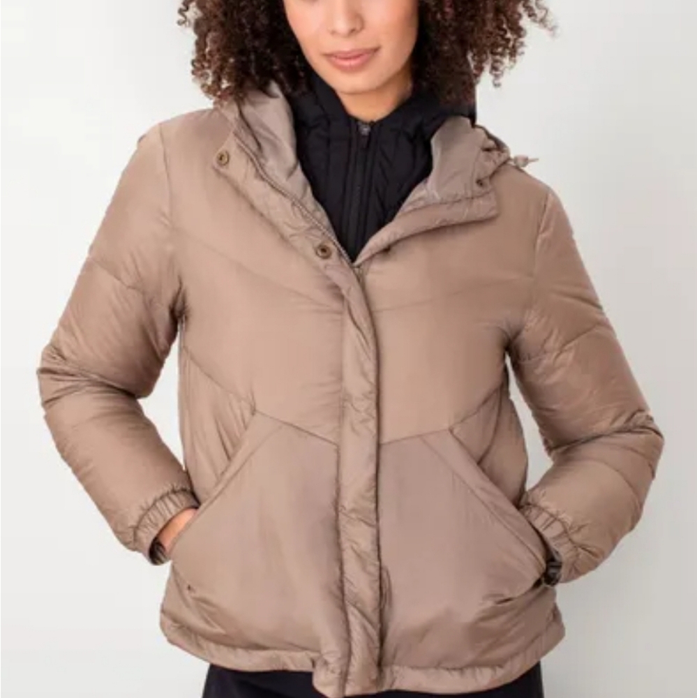 Tribal Taupe Puffer Jacket